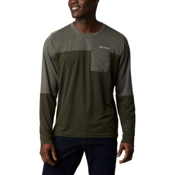 Pánské Mikiny Columbia Outdoor Elements Long Sleeve Olivy Zelené NOHBKA361